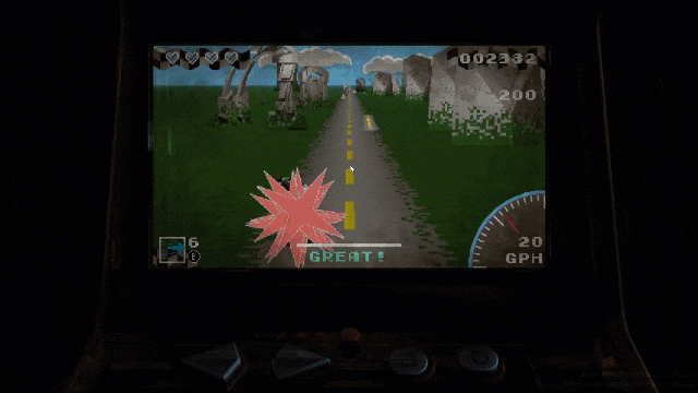 Gif showing the gameplay of the RuneRacer